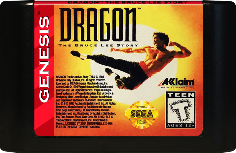Dragon: The Bruce Lee Story | Genesis | game disc/cartridge 1