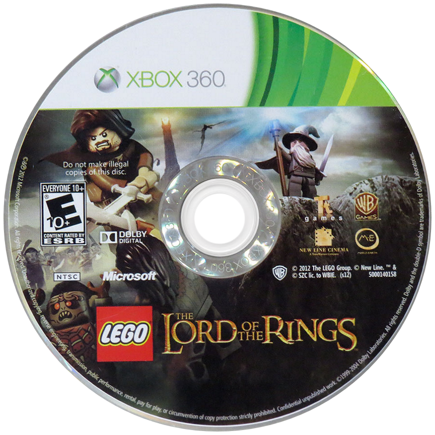 
LEGO The Lord of the Rings | Xbox 360 | game disc/cartridge 1 | Region: North America | Source: LaunchBox