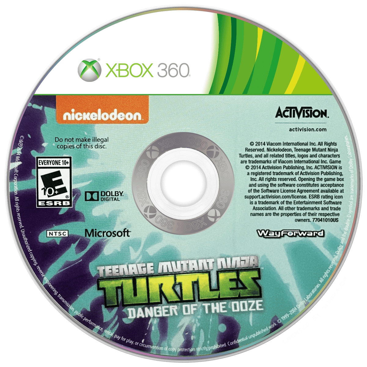 
Teenage Mutant Ninja Turtles: Danger of the Ooze | Xbox 360 | game disc/cartridge 1