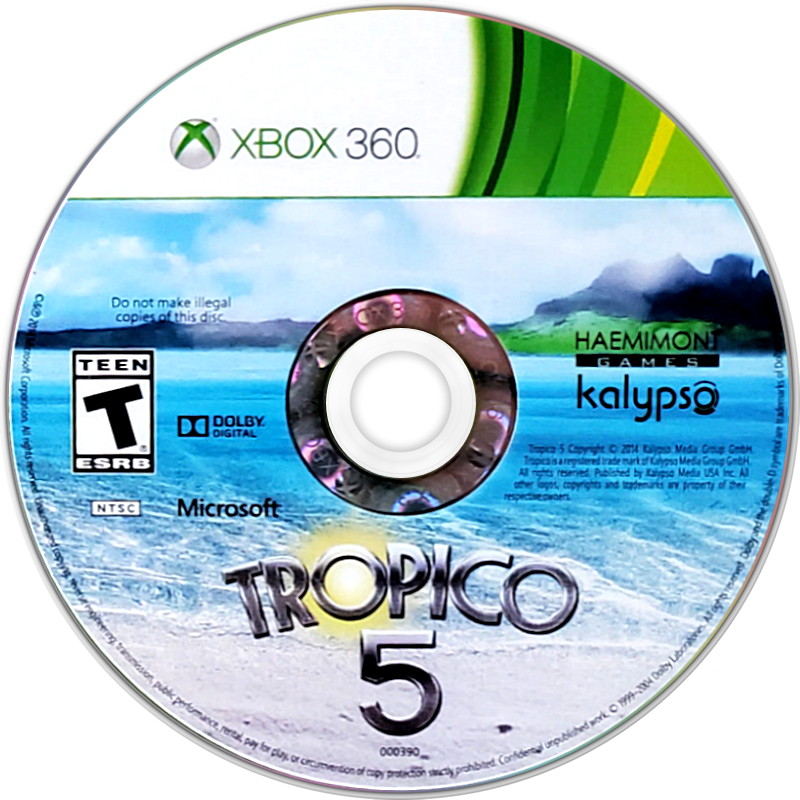 
Tropico 5 | Xbox 360 | game disc/cartridge 1 | Region: North America | Source: LaunchBox