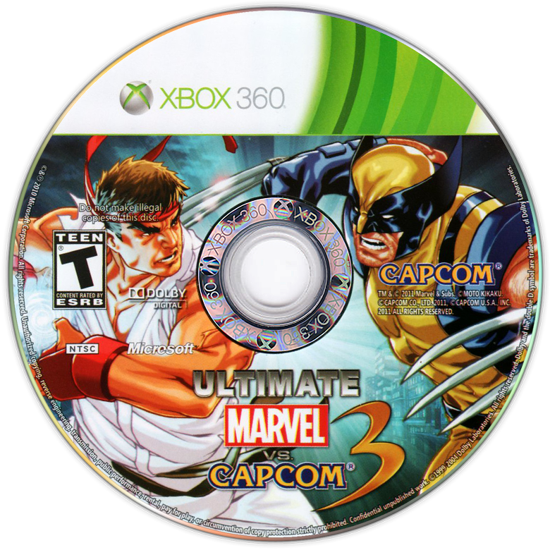 
Ultimate Marvel vs. Capcom 3 | Xbox 360 | game disc/cartridge 1