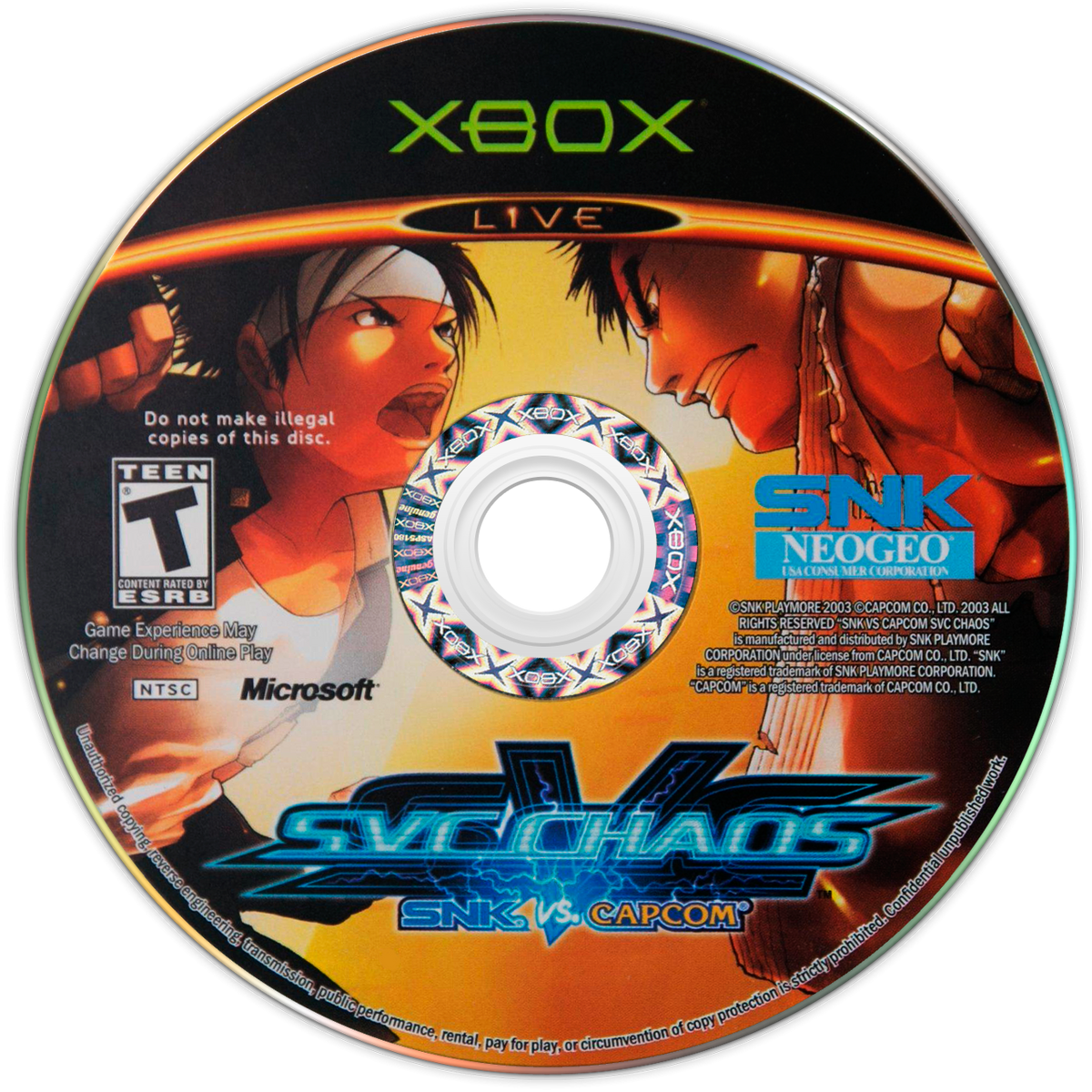 
SVC Chaos: SNK vs. Capcom | Xbox | game disc/cartridge 1