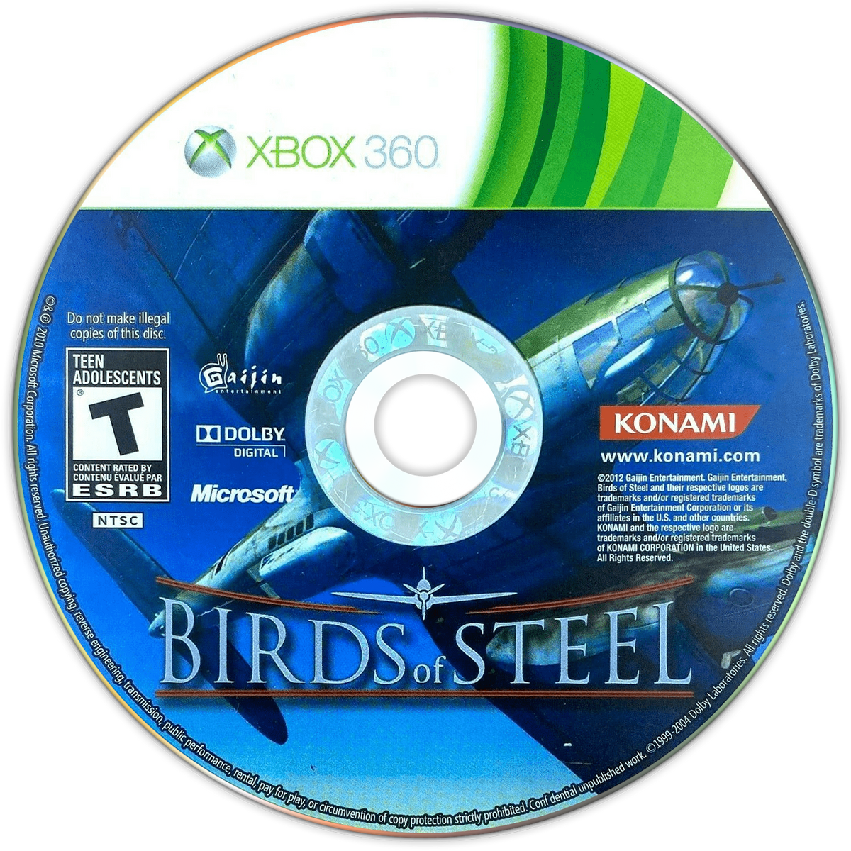 
Birds of Steel | Xbox 360 | game disc/cartridge 1 | Region: North America | Source: LaunchBox