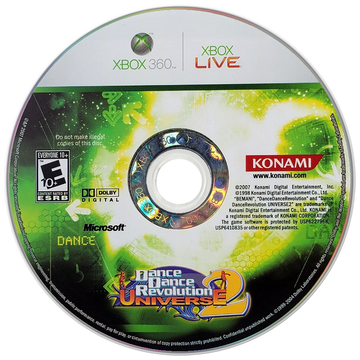 
Dance Dance Revolution Universe 2 | Xbox 360 | game disc/cartridge 1 | Region: North America | Source: LaunchBox