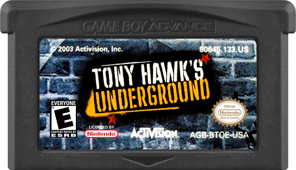 Tony Hawk's Underground | Game Boy Advance | game disc/cartridge 1