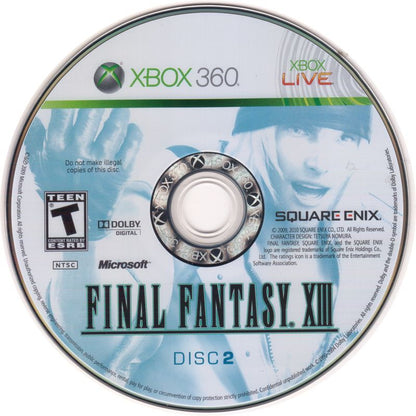 Final Fantasy XIII | Xbox 360 | game disc 2 of 3 | region=North America | source-country=United States | zypher-v2 | moby-5f651e9057ef | Data by MobyGames.com