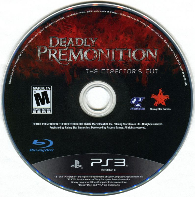 
Deadly Premonition: The Director's Cut | PlayStation 3 | physical media | Data by MobyGames.com