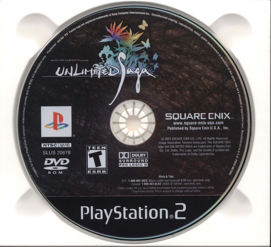 Unlimited Saga | PlayStation 2 | physical media | Region: North America | source-country=United States | Data by MobyGames.com