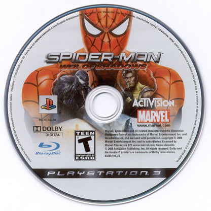 
Spider-Man: Web of Shadows | PlayStation 3 | physical media | Region: North America | source-country=Canada,Mexico,United States | Data by MobyGames.com
