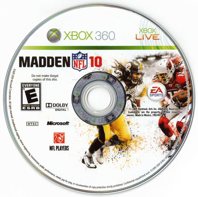 Madden NFL 10 | Xbox 360 | physical media | region=North America | source-country=United States | zypher-v2 | moby-0755bd222684 | Data by MobyGames.com