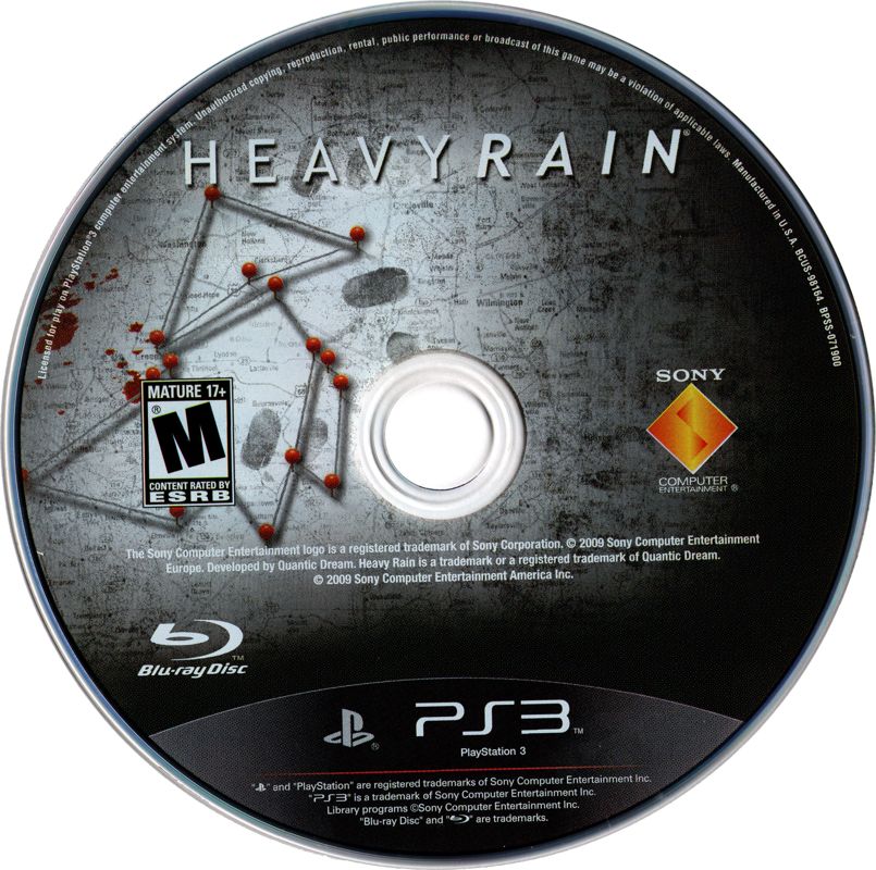 Heavy Rain | PlayStation 3 | physical media | Region: North America | source-country=United States | Data by MobyGames.com
