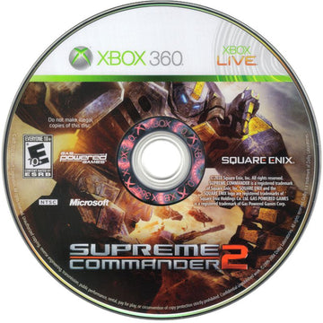 
Supreme Commander 2 | Xbox 360 | physical media | Region: North America | source-country=United States | Data by MobyGames.com