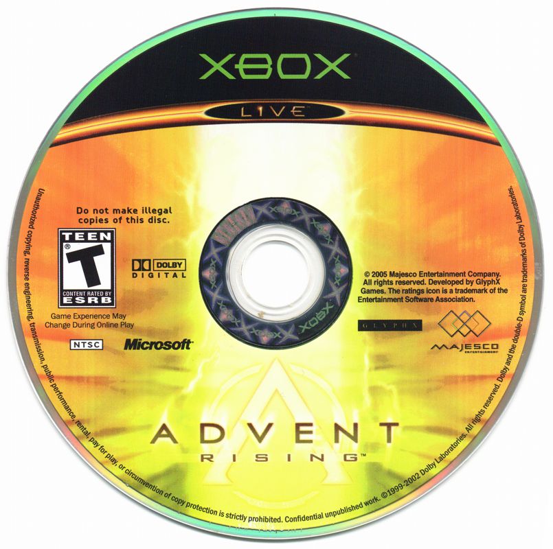 
Advent Rising | Xbox | physical media | Data by MobyGames.com