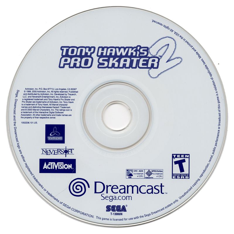 
Tony Hawk's Pro Skater 2 | Dreamcast | game disc 1 of 1 | Data by MobyGames.com