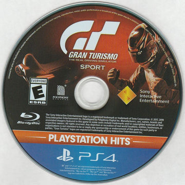 
Gran Turismo: Sport | PlayStation 4 | physical media | Data by MobyGames.com