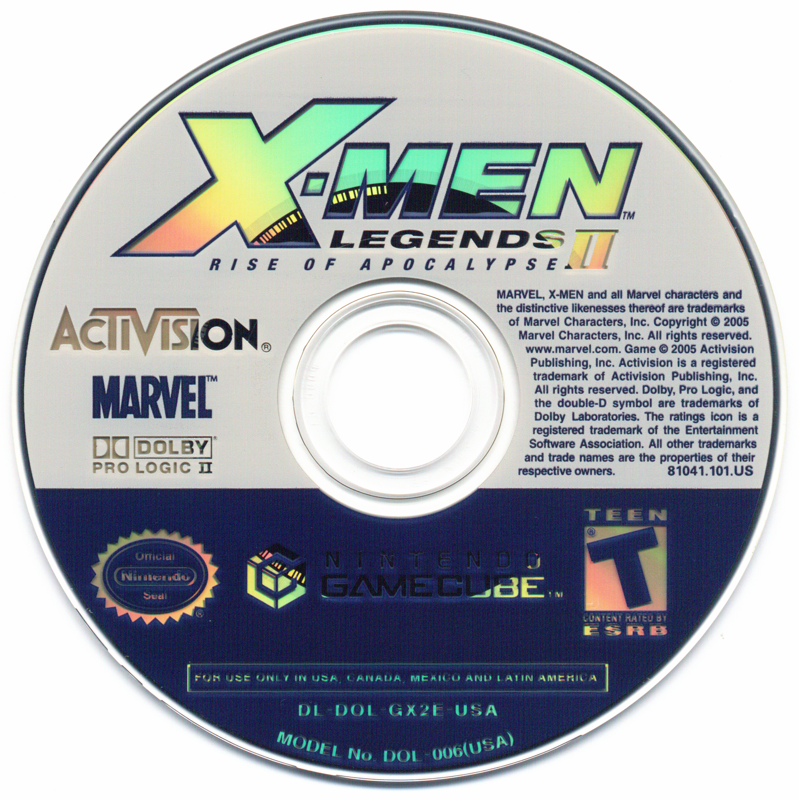 X-Men: Legends II - Rise of Apocalypse | GameCube | physical media | Region: North America | source-country=Canada,Mexico,Other,United States | Data by MobyGames.com