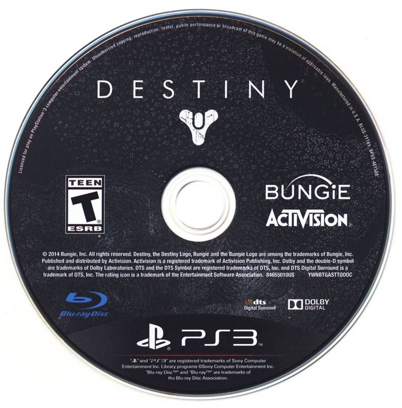 
Destiny | PlayStation 3 | physical media | Region: North America | source-country=United States | Data by MobyGames.com