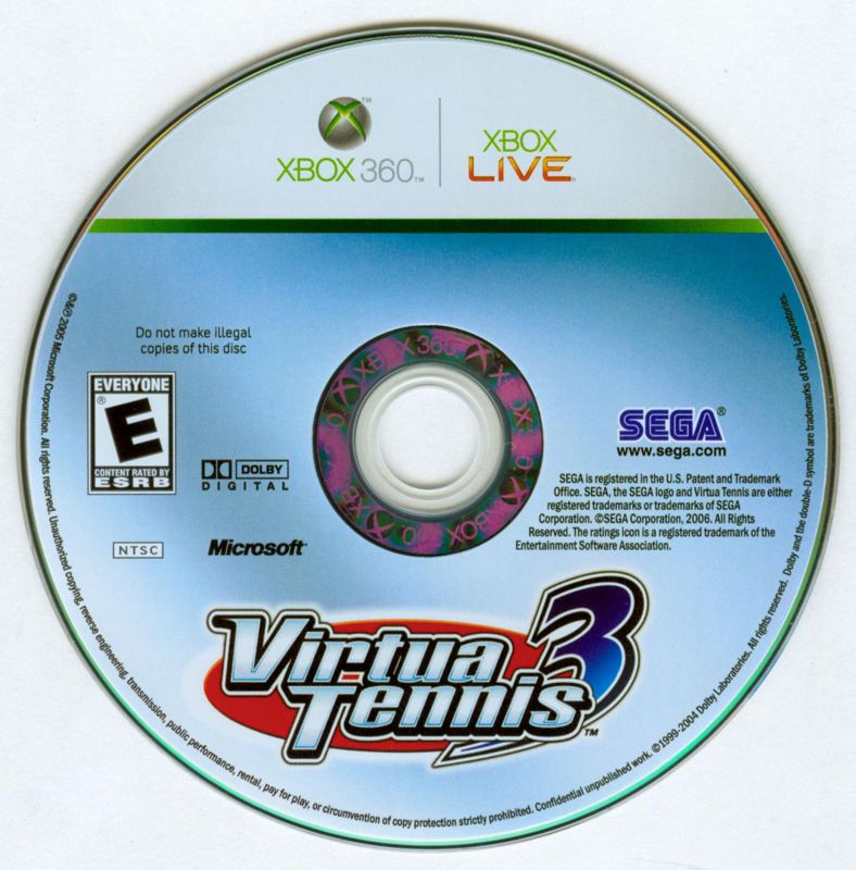 Virtua Tennis 3 | Xbox 360 | physical media | region=North America | source-country=United States | zypher-v2 | moby-6d8c94a3eefb | Data by MobyGames.com