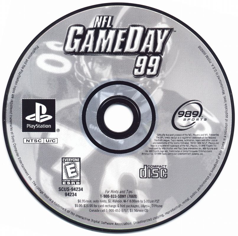 NFL GameDay 99 | PlayStation | physical media | region=North America | source-country=United States | zypher-v2 | moby-9ee2c9b10053 | Data by MobyGames.com