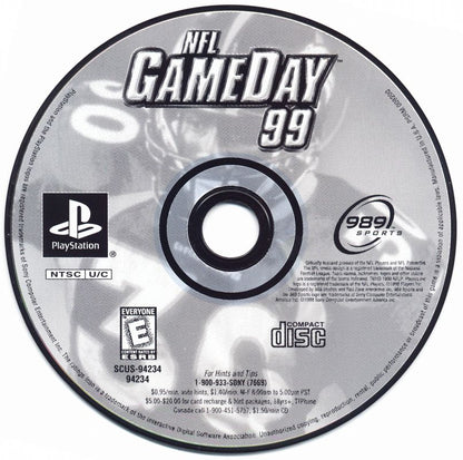 NFL GameDay 99 | PlayStation | physical media | region=North America | source-country=United States | zypher-v2 | moby-9ee2c9b10053 | Data by MobyGames.com