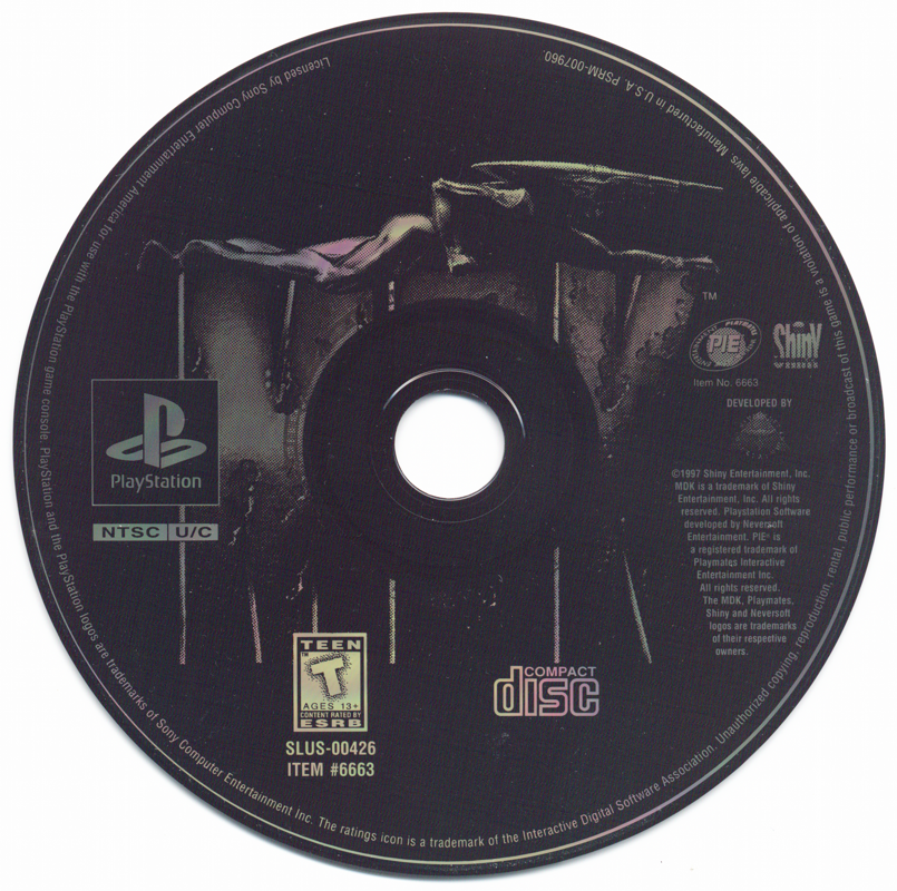 
MDK | PlayStation | physical media | Region: North America | source-country=Canada,Mexico,United States | Data by MobyGames.com