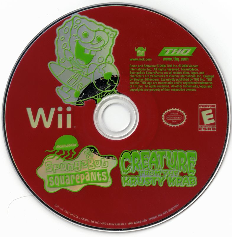 SpongeBob Squarepants: Creature from the Krusty Krab | Wii | physical media | region=North America | source-country=Canada,Mexico,United States | zypher-v2 | moby-81ef19863176 | Data by MobyGames.com