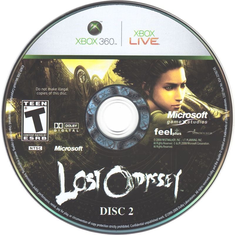 
Lost Odyssey | Xbox 360 | game disc 2 of 4 | Region: North America | source-country=United States | Data by MobyGames.com