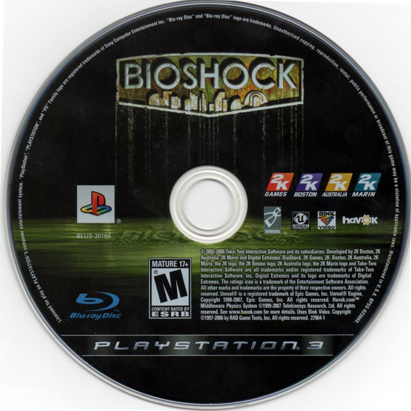
BioShock | PlayStation 3 | physical media | Region: North America | source-country=United States | Data by MobyGames.com