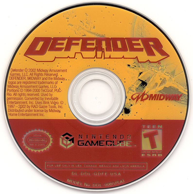 
Defender | GameCube | physical media | Data by MobyGames.com