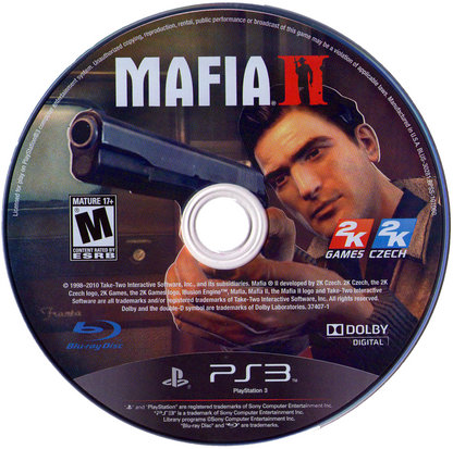 
Mafia II | PlayStation 3 | physical media | Region: North America | source-country=United States | Data by MobyGames.com