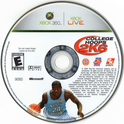 College Hoops 2K6 | Xbox 360 | physical media | region=North America | source-country=United States | zypher-v2 | moby-9bce0125695f | Data by MobyGames.com