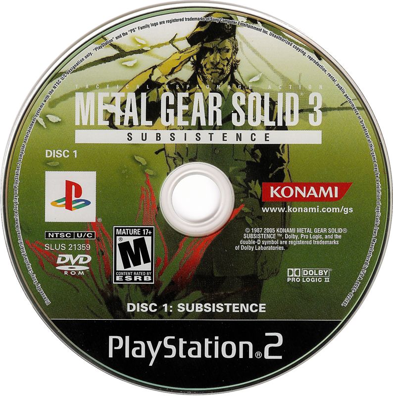 
Metal Gear Solid 3: Subsistence | PlayStation 2 | physical media | Data by MobyGames.com