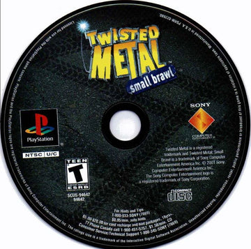 Twisted Metal: Small Brawl | PlayStation | physical media | region=North America | source-country=Canada,United States | zypher-v2 | moby-305f18352ce1 | Data by MobyGames.com