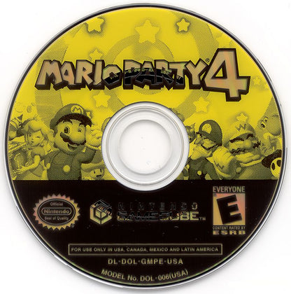 
Mario Party 4 | GameCube | physical media | Region: North America | source-country=Canada,Mexico,United States | Data by MobyGames.com