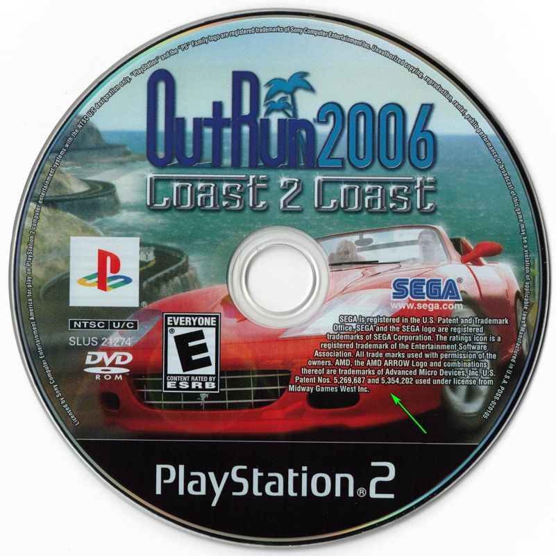 
OutRun 2006: Coast 2 Coast | PlayStation 2 | physical media | Region: North America | source-country=Canada,United States | Data by MobyGames.com