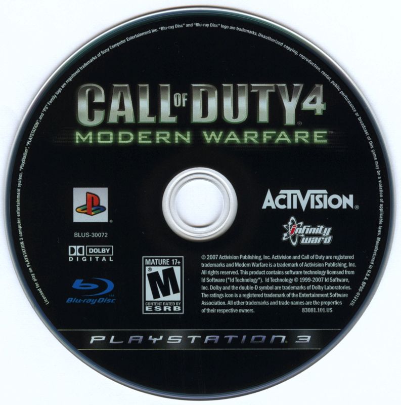 Call of Duty 4: Modern Warfare | PlayStation 3 | physical media | region=North America | source-country=United States | zypher-v2 | moby-f00e6430d0a6 | Data by MobyGames.com