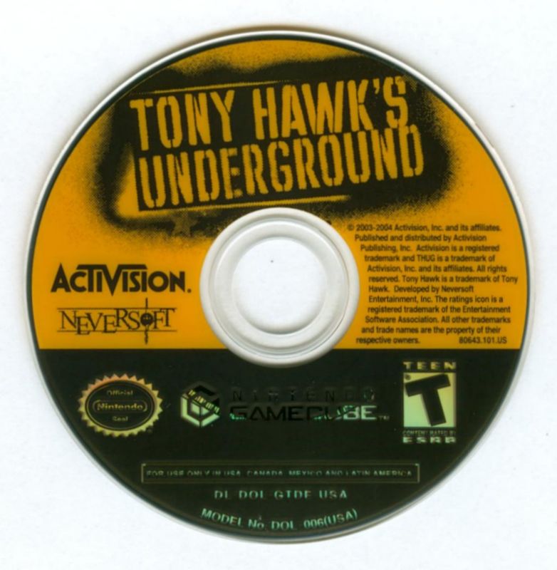 Tony Hawk's Underground | GameCube | physical media | Region: North America | source-country=Canada,Mexico,Other,United States | Data by MobyGames.com