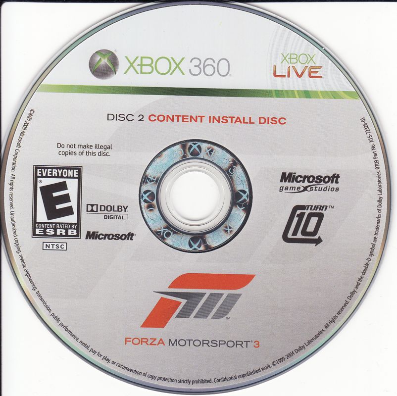 
Forza Motorsport 3 | Xbox 360 | game disc 2 of 2 | Data by MobyGames.com