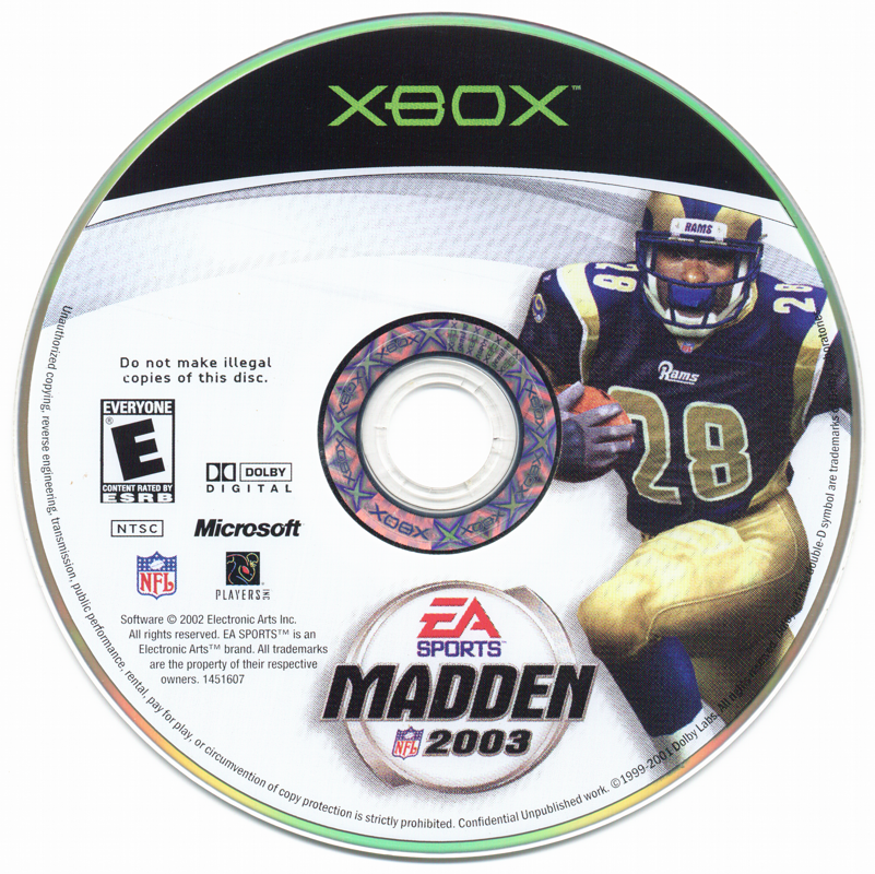 Madden NFL 2003 | Xbox | physical media | region=North America | source-country=Canada,United States | zypher-v2 | moby-34722d53dc86 | Data by MobyGames.com