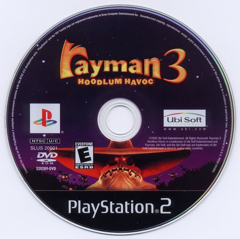 Rayman 3: Hoodlum Havoc | PlayStation 2 | physical media | region=North America | source-country=Canada,United States | zypher-v2 | moby-e09be32462e3 | Data by MobyGames.com