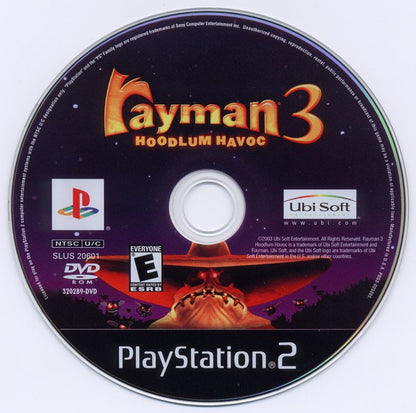 Rayman 3: Hoodlum Havoc | PlayStation 2 | physical media | region=North America | source-country=Canada,United States | zypher-v2 | moby-e09be32462e3 | Data by MobyGames.com