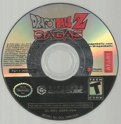 Dragon Ball Z: Sagas | GameCube | physical media | region=North America | source-country=United States | zypher-v2 | moby-2dbc3e40d75d | Data by MobyGames.com