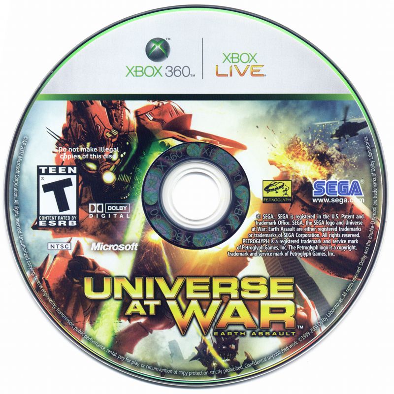 
Universe at War: Earth Assault | Xbox 360 | physical media | Region: North America | source-country=United States | Data by MobyGames.com