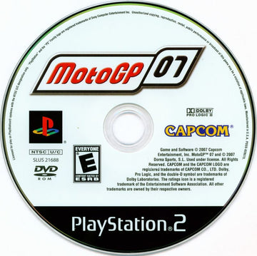 MotoGP 07 | PlayStation 2 | physical media | region=North America | source-country=Canada,United States | zypher-v2 | moby-8c1885568f81 | Data by MobyGames.com