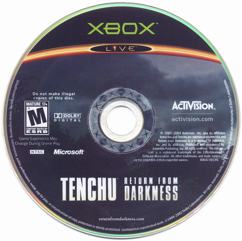 
Tenchu: Return from Darkness | Xbox | physical media | Data by MobyGames.com
