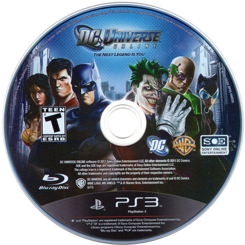 DC Universe Online | PlayStation 3 | physical media | region=North America | source-country=United States | zypher-v2 | moby-471a057cd256 | Data by MobyGames.com