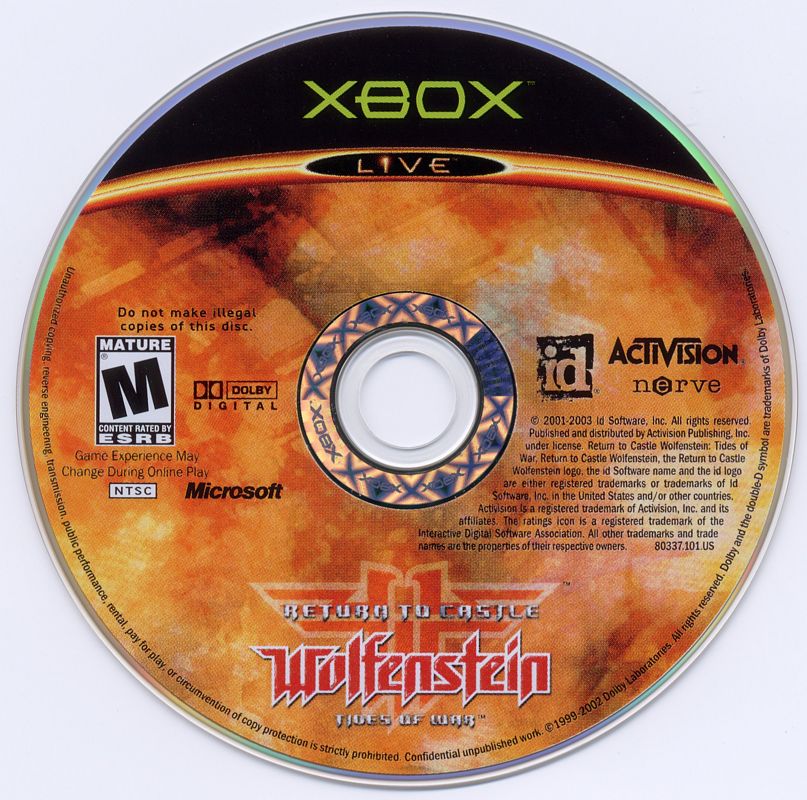Return to Castle Wolfenstein: Tides of War | Xbox | physical media | region=North America | source-country=Canada,United States | zypher-v2 | moby-3593e4e3e7b2 | Data by MobyGames.com