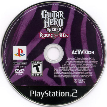 Guitar Hero Encore: Rocks the 80s | PlayStation 2 | physical media | region=North America | source-country=United States | zypher-v2 | moby-0cd066fea664 | Data by MobyGames.com