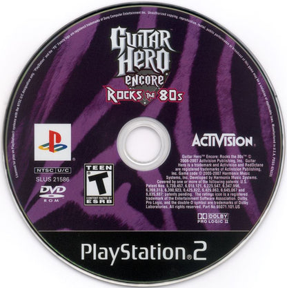 Guitar Hero Encore: Rocks the 80s | PlayStation 2 | physical media | region=North America | source-country=United States | zypher-v2 | moby-0cd066fea664 | Data by MobyGames.com
