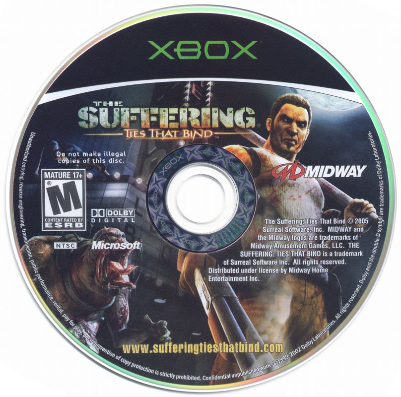 The Suffering: Ties That Bind | Xbox | physical media | Region: North America | source-country=United States | Data by MobyGames.com